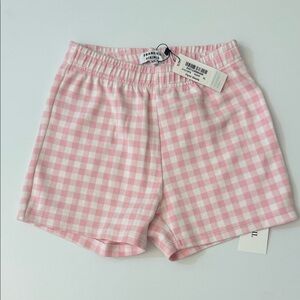 Frankie’s Bikinis Pink Gingham Women's Flynn Shorts XL NWT